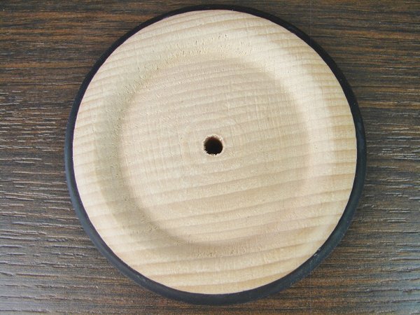 Holzrad mit Gummireifen Ø 73 mm