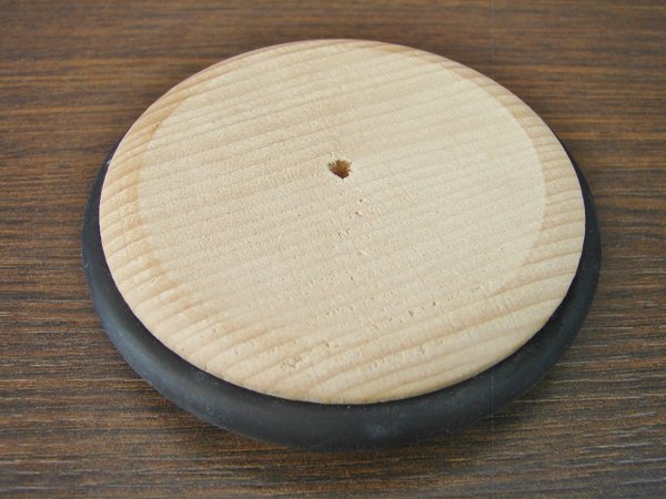 Holzrad mit Gummireifen Ø 73 mm