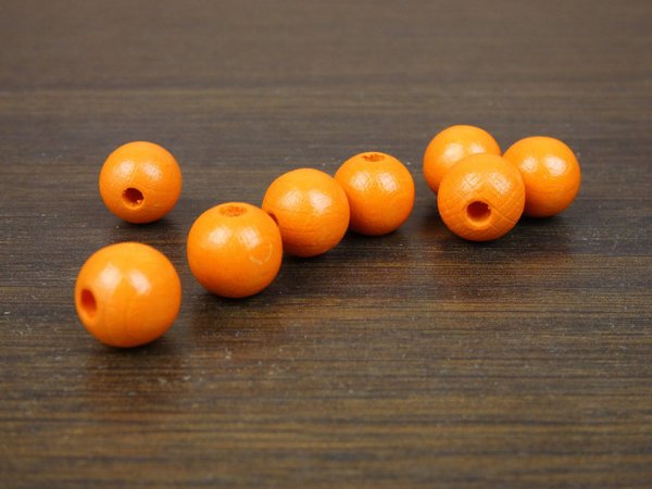Holzperlen rund Ø 12mm Orange