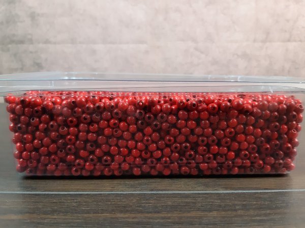 Holzperlen Rot Mix-Set 14   500 g